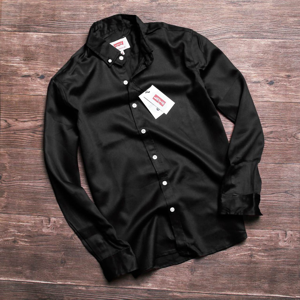 Sơ mi Lụa Levis Đen - Có Big size
