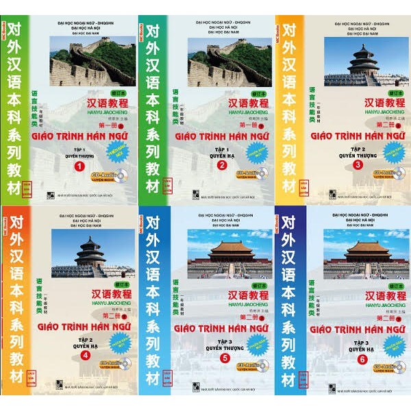 Sách - Combo Trọn Bộ 6 Quyển Giáo Trình Hán Ngữ, Từ Điển Hán Việt Hán, Tập Viết Chữ Hán