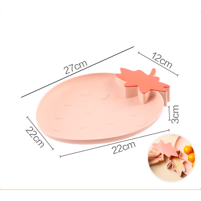 Khay, Đĩa Ăn Dặm Hình Quả Dâu Chống Trầy Chống Va Đập Cho Bé Ăn Dặm