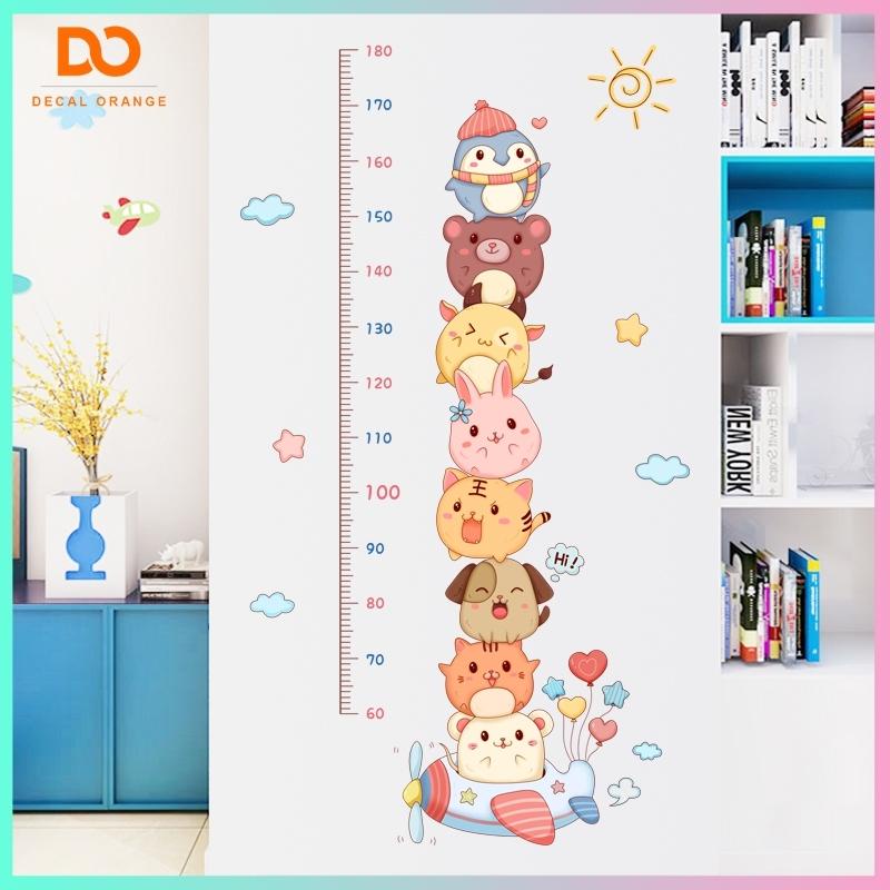Decal dán tường hoạt hình cho bé thước đo chiều cao ngộ nghĩnh trang trí phòng ngủ