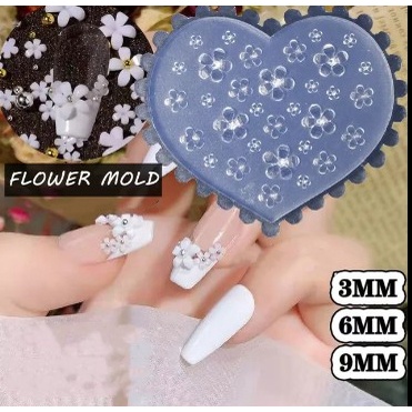 Khuôn silicone trong dẻo hoa hồng hoa trà nổi 3D hoa bột nhúng bột đắp nail gel 3D