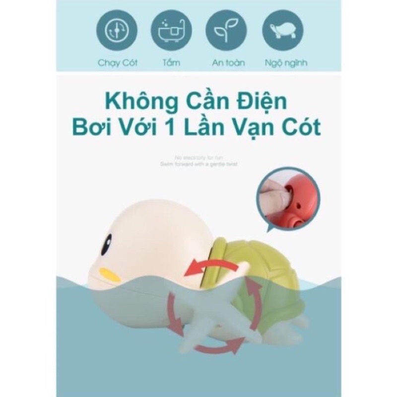 Rùa bơi trong nước đồ chơi nhà tắm vặn cót dễ thương cho bé