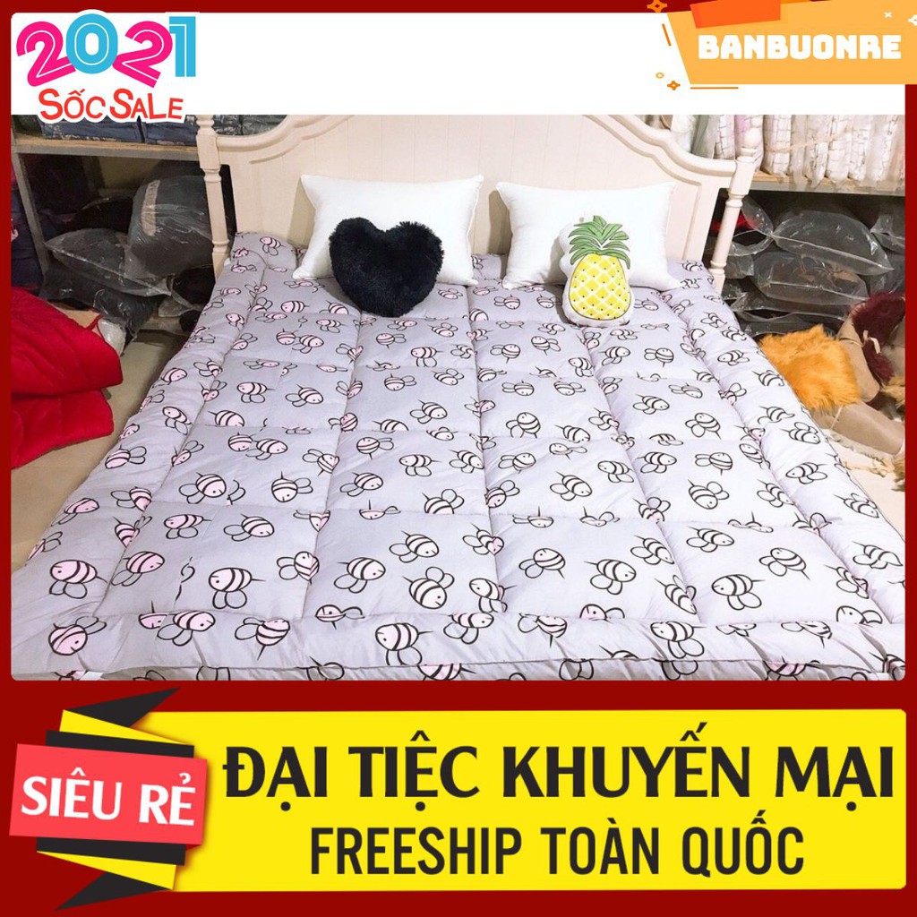 Free ship 99k Tấm làm mềm đệm TOPPER mẫu con ong