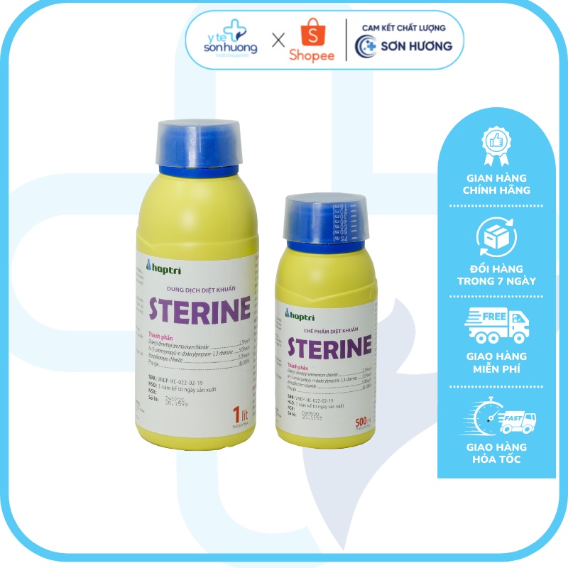 Dung dịch Sterine khử khuẩn, khử trùng chuyên dụng bề mặt