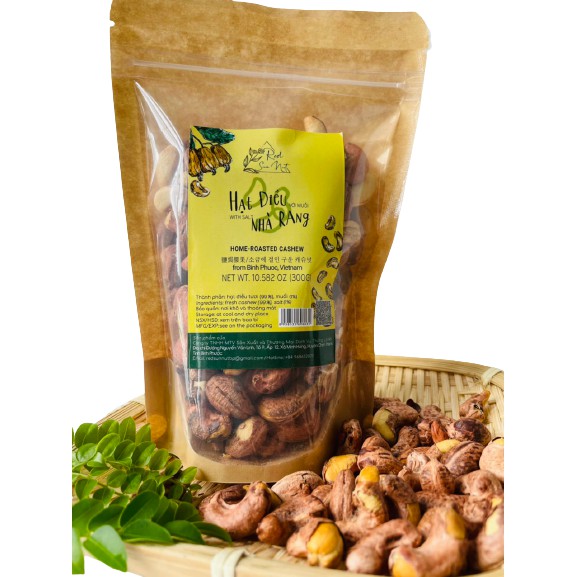 300gr hạt điều rang muối vỏ lụa Bình Phước (Redsunnut)