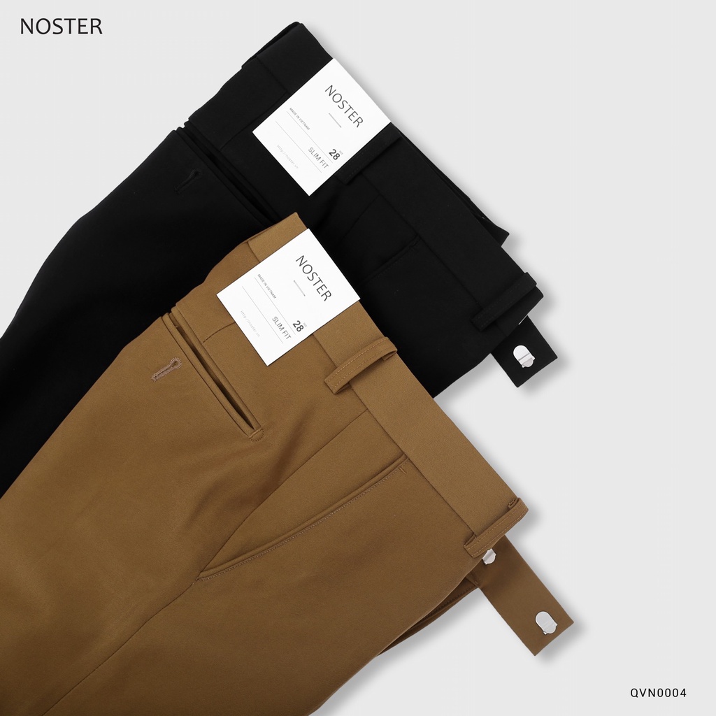 Quần vải nam giấu cúc, chất vải dầy dặn, mềm mại không nhăn - Thương hiệu NOSTER mã QVN0004