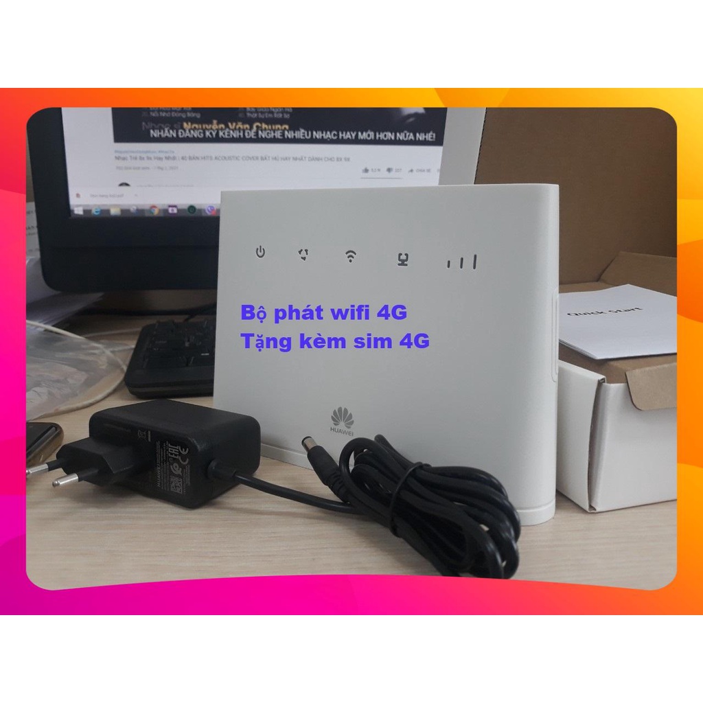 [ Tặng sim 1 tháng ] Bộ phát wifi Huawei B311 dùng sim 4G không giới hạn. Router Huawei B311-221 kèm sim 4G Mobifone