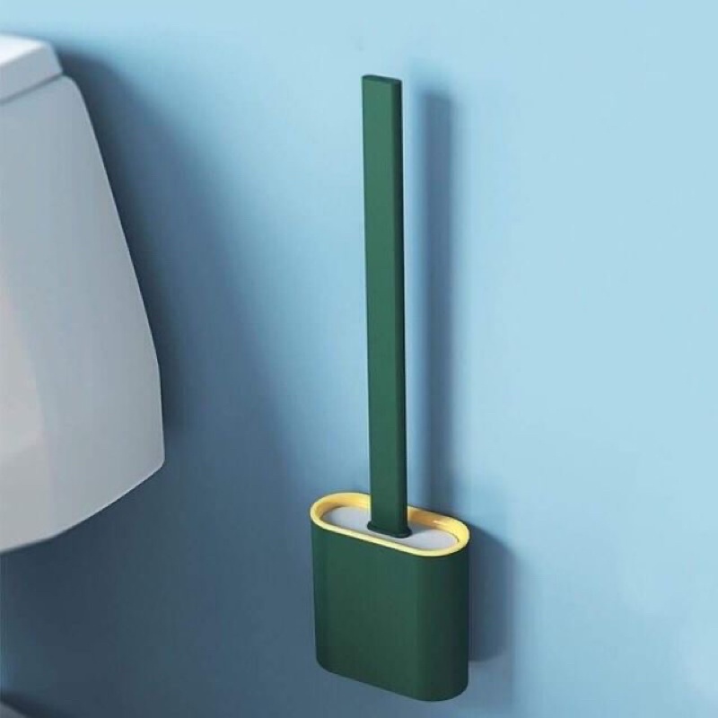 Cọ Vệ Sinh Toilet Bằng Silicon Siêu Sạch Kèm Hộp Đựng – Tặng Kèm 2 Miếng Dán