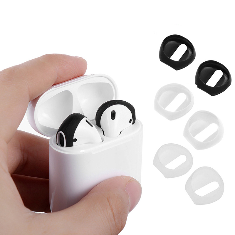 Nút Bịt Tai Nghe Bằng Silicone Siêu Mỏng Chống Bụi Cho Airpods 2