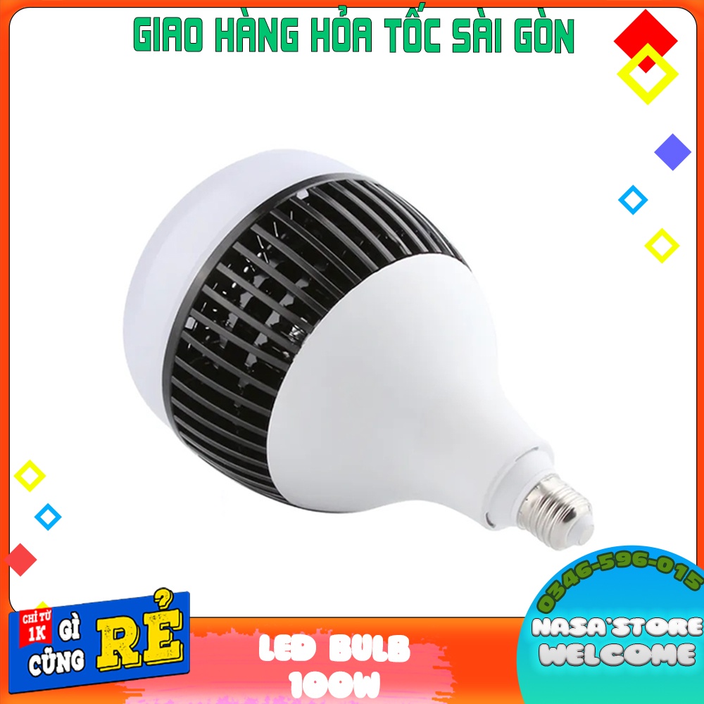 Bóng đèn led bulb 100w công suất cao chuôi xoáy e27