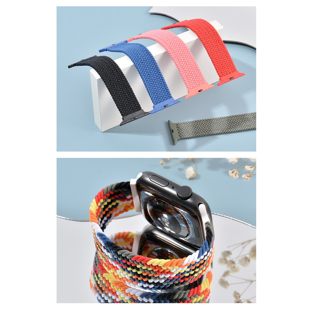 Dây Đeo Nylon Cho Đồng Hồ Thông Minh iWatch 45mm 41mm 44mm 40mm 38mm 42mm Iwatch Series 7 6 Se 5 4 3 2 1