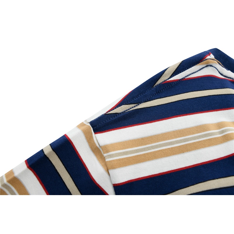 Áo Thun Cotton Oversize Kẻ Sọc Thời Trang Nhật Bản Dành Cho Nam Và Nữ 2022