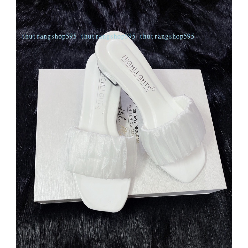 Dép nữ nhúm bèo 3cm quai ngang