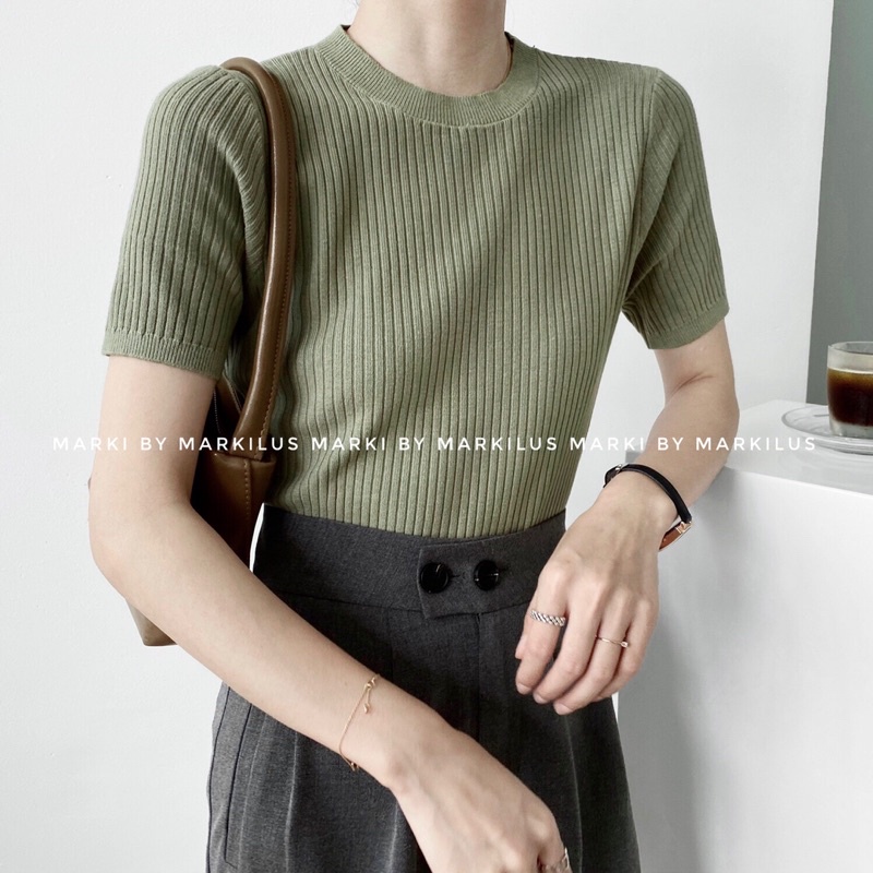 [Mã 11FASHIONSALE1 giảm 10k đơn 50k] (VIDEO) ÁO LEN NỮ CỘC TAY BASIC 7 MÀU | BigBuy360 - bigbuy360.vn