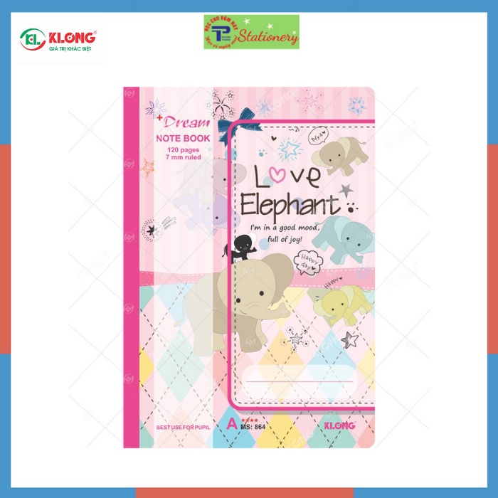 Vở kẻ ngang Klong khổ B5 Dream 72,80,120,200,300 trang ĐL 58/90; MS: 862,863,864,865,866