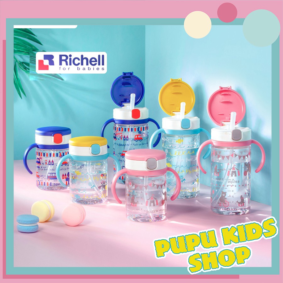 Cốc ống hút Richell Nhật Bản 320ml
