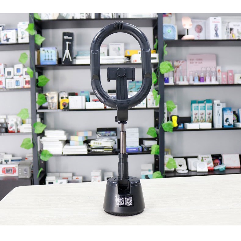 Đèn Livestream Kẹp Điện Thoại, Chụp Ảnh, Quay Video, Livestream Thông Minh A10 - Nhận Diện Khuôn Mặt, Tự Xoay 360 Độ