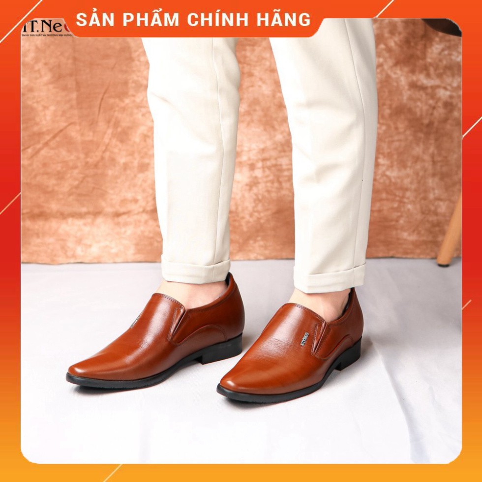 Giày da nam-giày độn đế nam cao cấp HT.NNEO kiểu dáng sang trọng ,lịch thiệp,đế độn tăng chiều cao 7 phân DD23