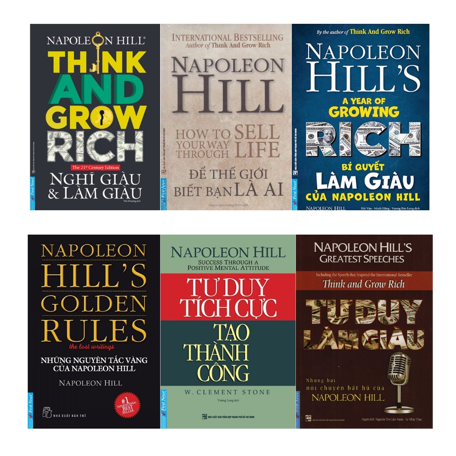 Sách - Combo Nghĩ Giàu Làm Giàu Của Napoleon Hill (Think &amp; Grow Rich - Bìa Cứng) - FN