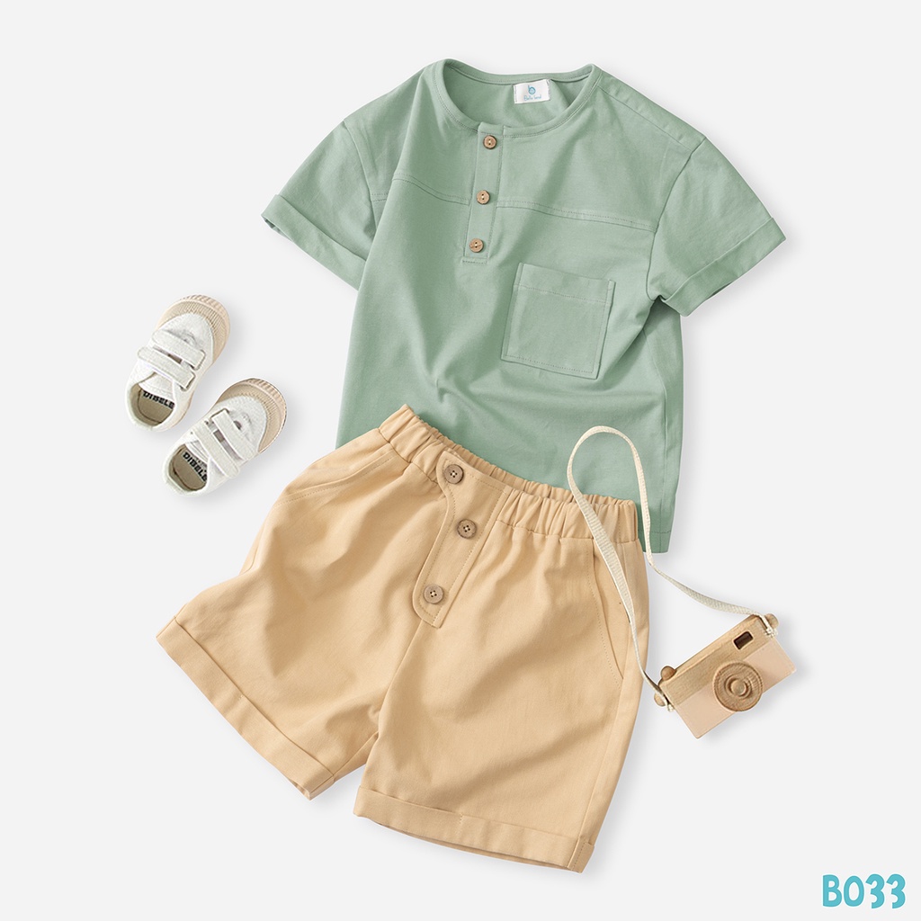 Bộ Đồ Cho Bé Chất Liệu Cotton Thoải Mái Mùa Hè 4 Màu BELLO LAND