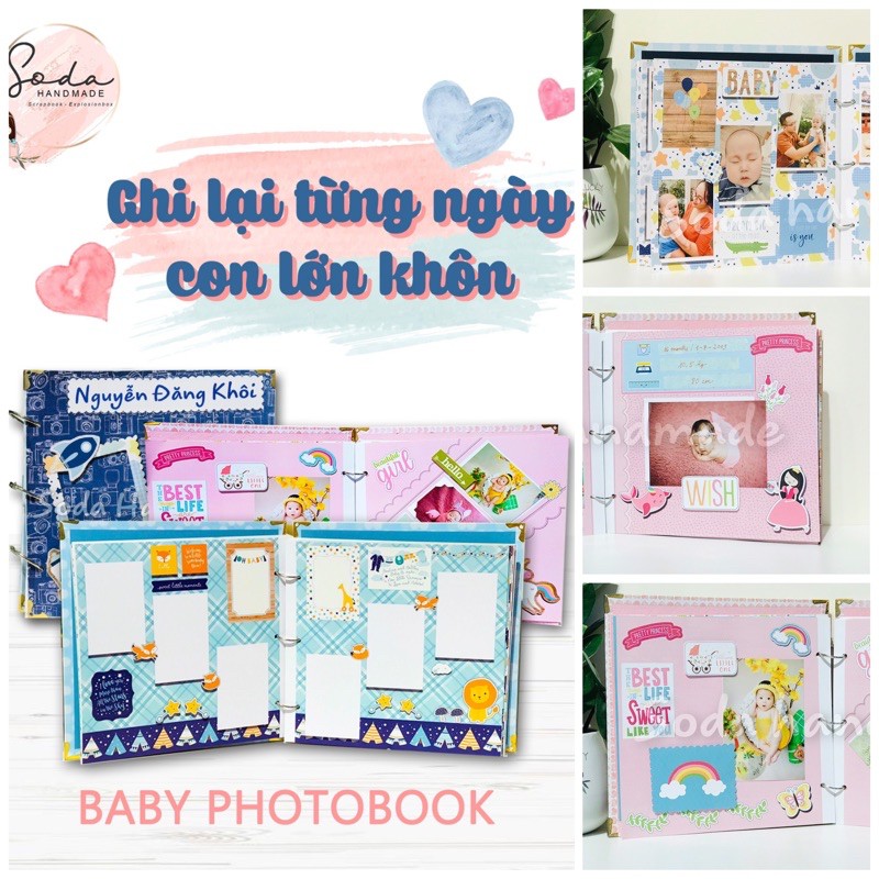 🌈🌈 Album ảnh nghệ thuật cho bé - [Mẫu độc quyền] Baby photobook 🍬🍼