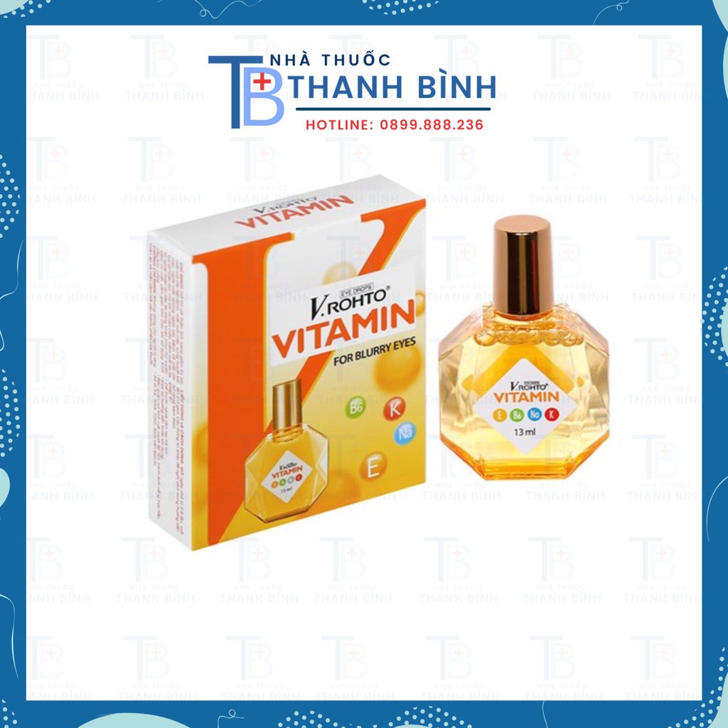Nhỏ Mắt V.ROHTO VITAMIN Bổ Sung Vitamin Cho Mắt Mệt Mỏi Nhập Khẩu Chính Hãng