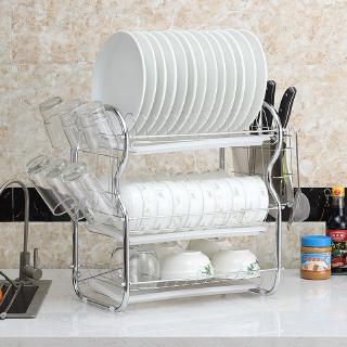 Kệ 3 tầng để chén dĩa đa năng