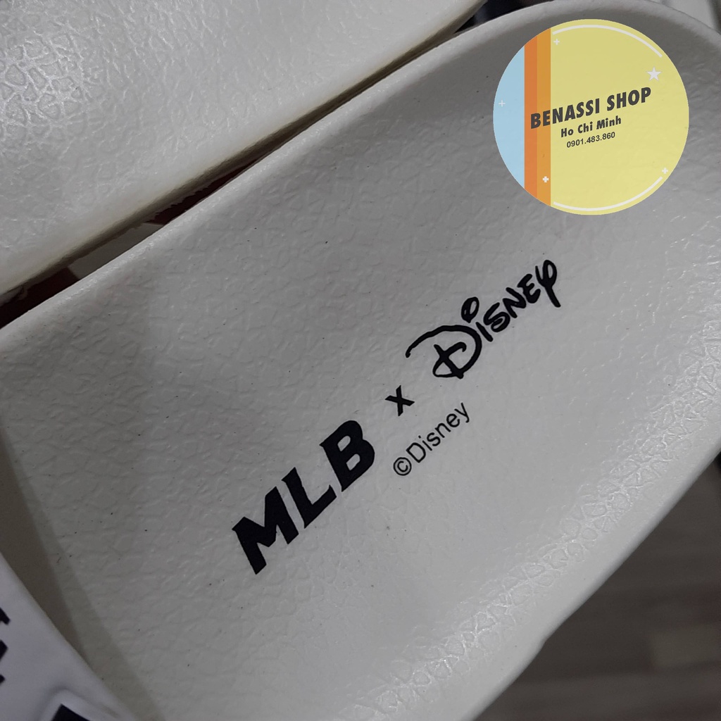 dép mlb-ny nữ quai ngang trắng đen và đen basic siêu dễ thương dễ phối đồ