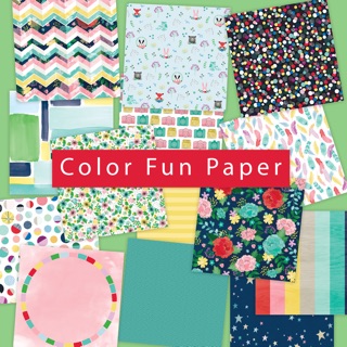 GIẤY SCRAPBOOK - GIẤY HOẠ TIẾT - COLOR FUN PAPER