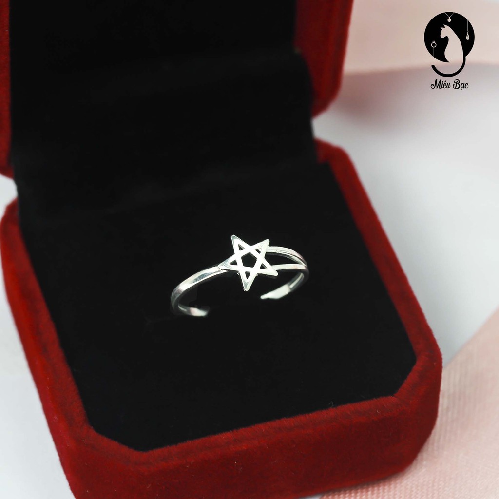 Nhẫn nữ MIÊU BẠC Star phong cách thời trang Ulzzang Unisex N400321x