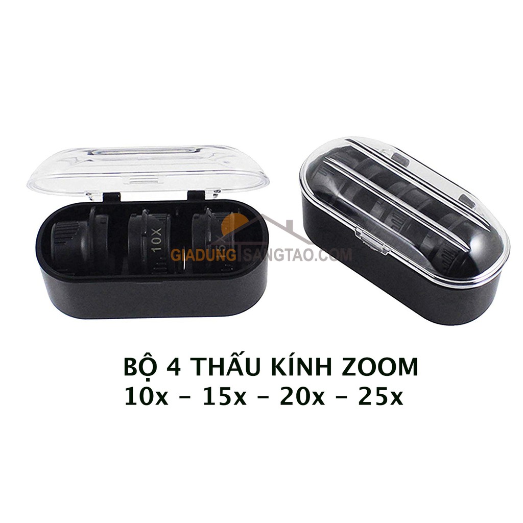 Kính lúp đeo mắt có đèn M2 M2-9892G zoom (10X-15X-20X-25X)