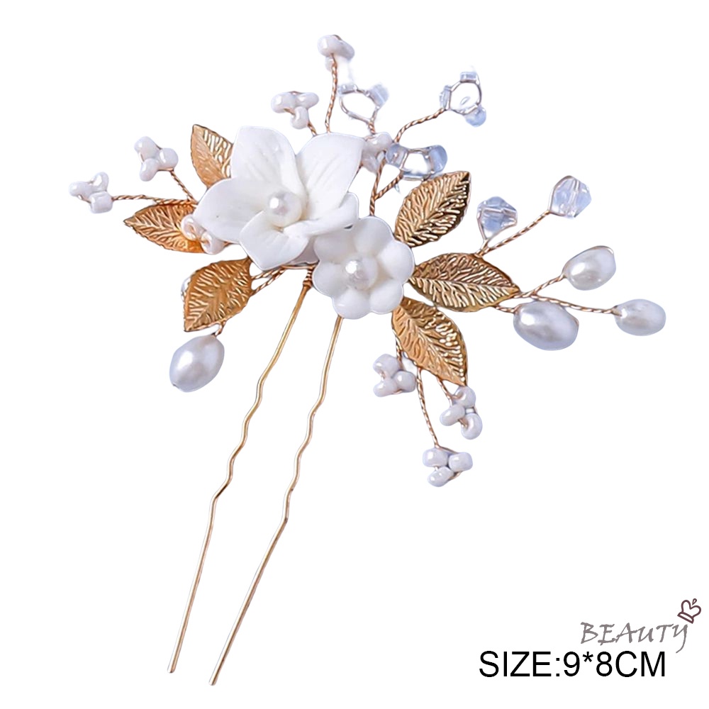 Kẹp Tóc Chữ U Đính Pha Lê Nhiều Màu Sắc Phong Cách Trung Hoa