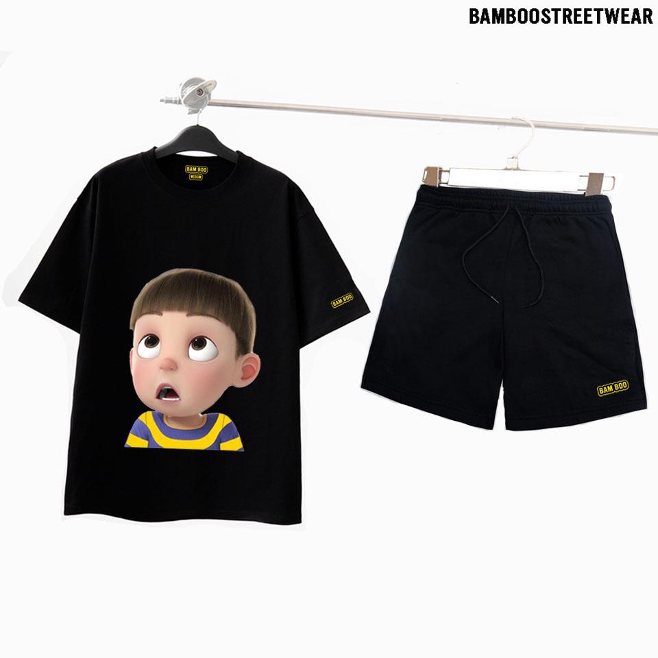 Bộ Thể Thao Nam Nữ BAMBOO BOY AMAZING Bộ Quần Áo thun Unisex BOY AMAZING (BỘ 66-67)