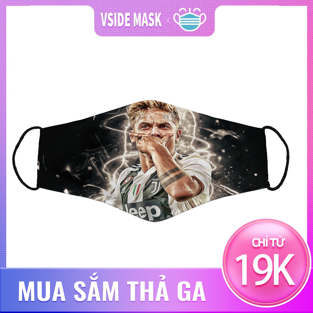 Khẩu Trang Vải Dày In Hình J.u.v.e.n.t.u.s 4 VSIDE Vải Cotton 100%, Kháng Khuẩn, Có Thể Giặt Và Tái Sử Dụng Dành cho Nam