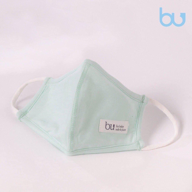 Khẩu trang trẻ em sợi tre kháng khuẩn Bu Baby (set 2 chiếc)