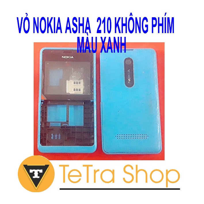 VỎ NOKIA ASHA 210 KHÔNG PHÍM MÀU XANH