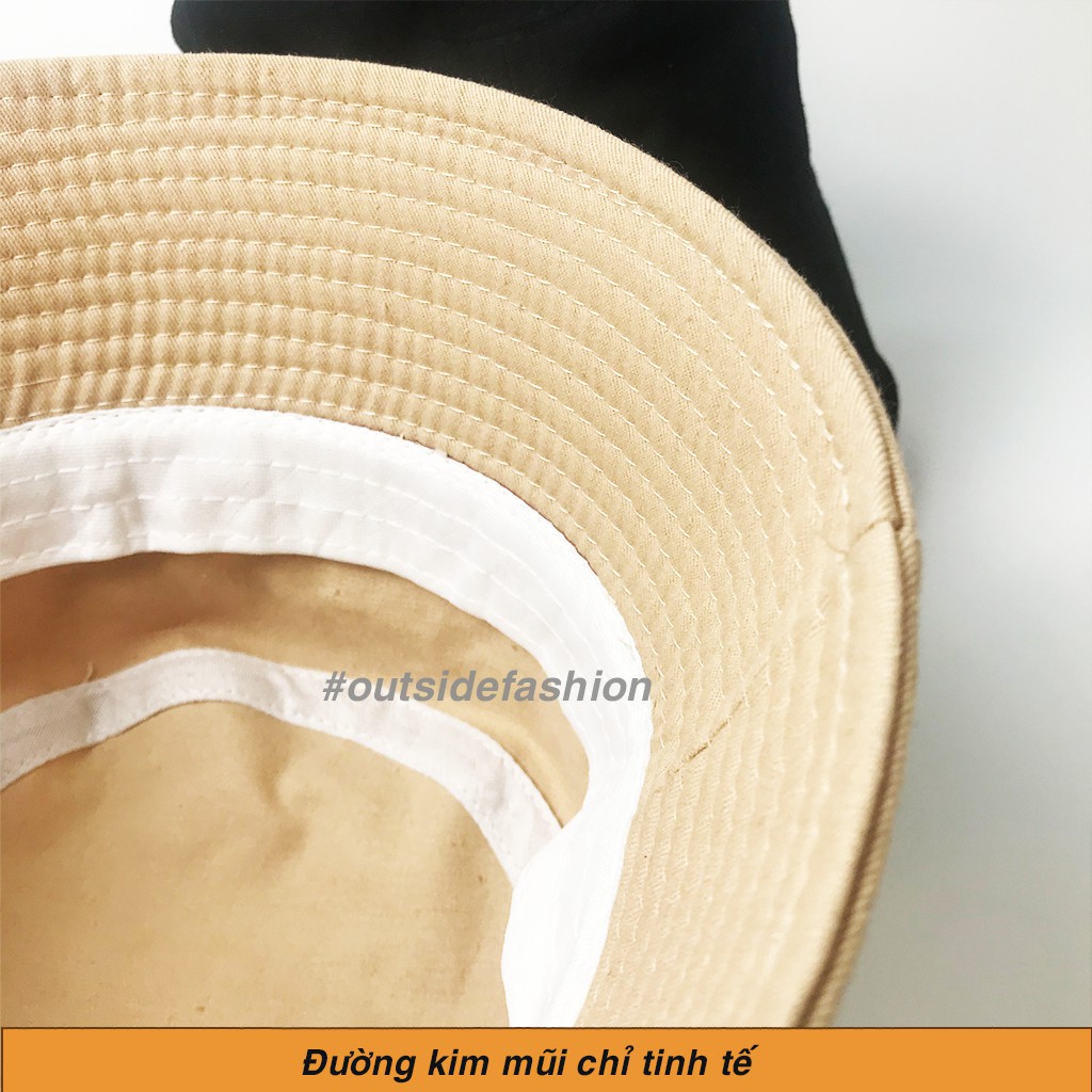 Nón bucket nữ nam hàn quốc, Mũ bucket trơn cụp vải kaki phong cách Ulzzang form unisex