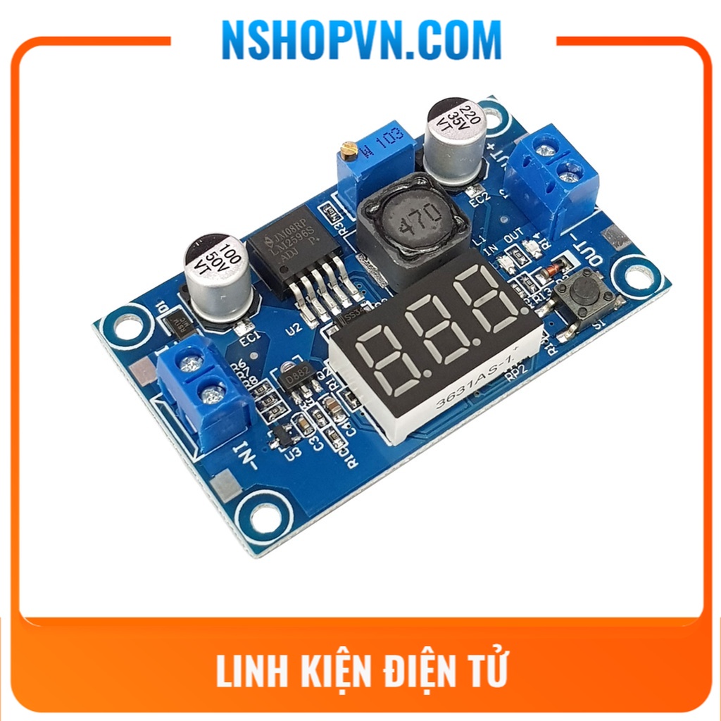Mạch Giảm Áp DC LM2596 có hiển thị
