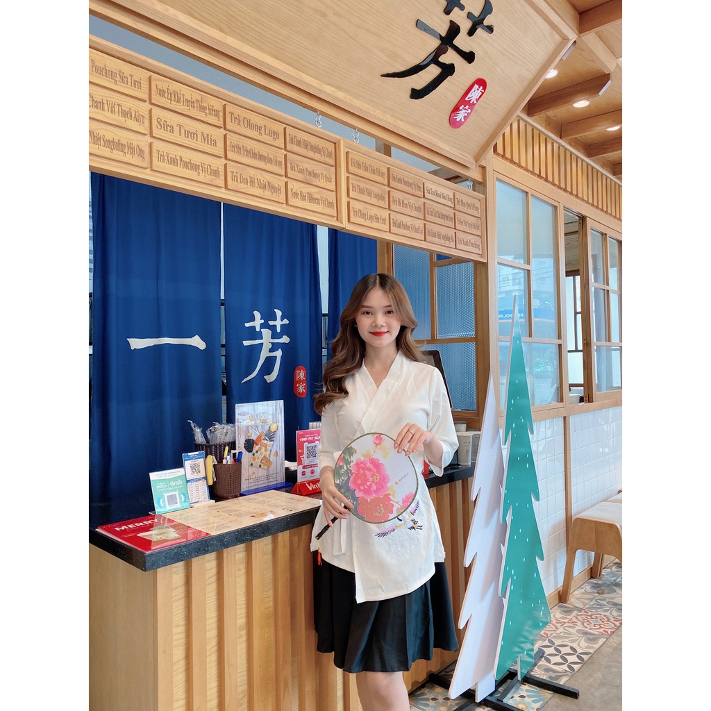 SET LỤA KINMONO THÊU HÌNH HẠT - hình thật shop chụp