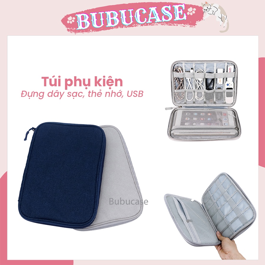 Túi Phụ Kiện Đa Năng Đựng Điện Thoại, Dây Sạc, Thẻ Nhớ - Chất Liệu Vải Agni Cao Cấp Chống Thấm - Nhỏ Gọn Tiện Dụng [FT3]