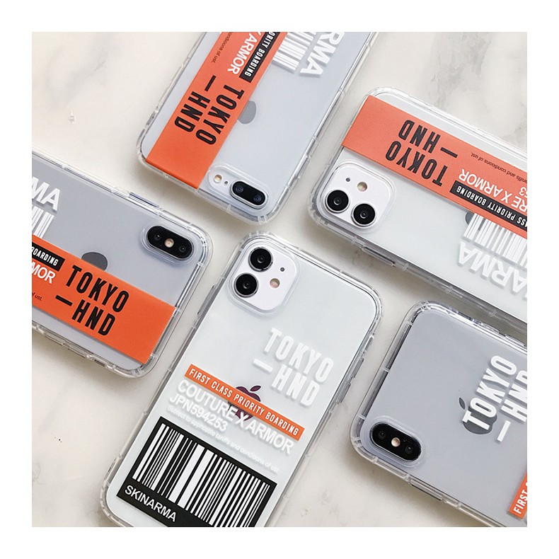 Thời Trang Ốp Điện Thoại tpu Mềm Trong Suốt Hình Vé Máy Bay Cho iphone 12 mini 11 pro max xr xs max 6 7 8 plus se2