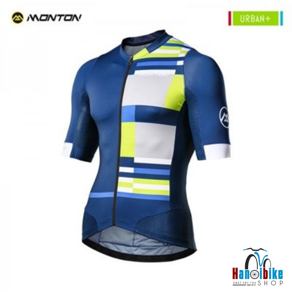 Áo đạp xe ngắn tay Monton Climbzing black yellow