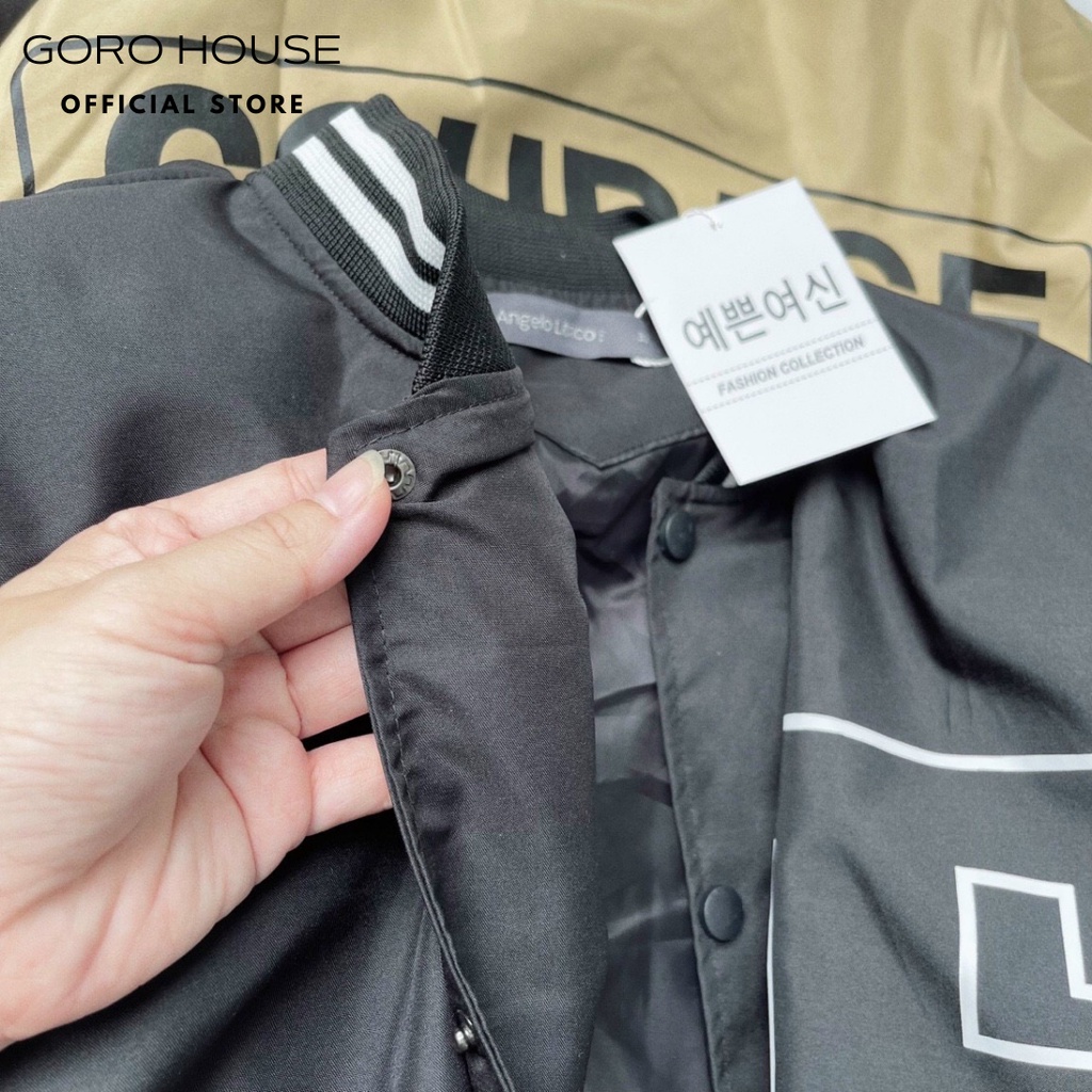 Áo khoác bomber unisex nam nữ vải dù 2 lớp cao cấp form đẹp B17PA