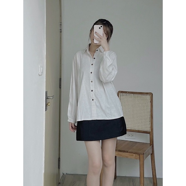 ÁO  SƠMI LINEN DÀI TAY TRƠN