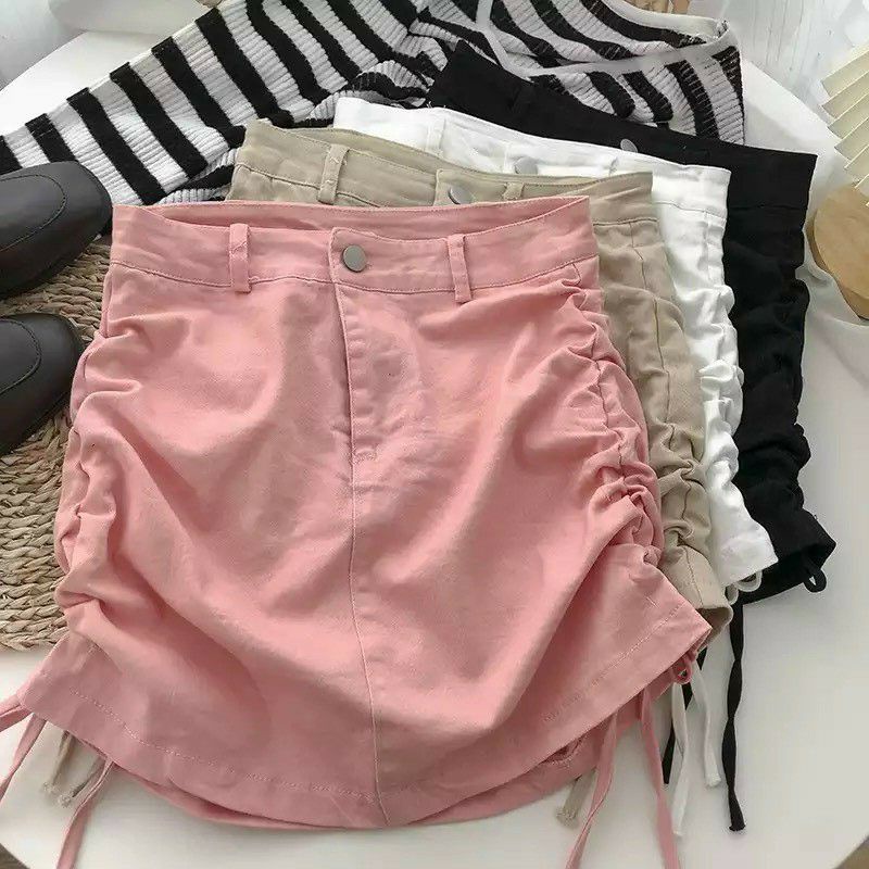 Chân váy rút dây vải kaki siêu hot