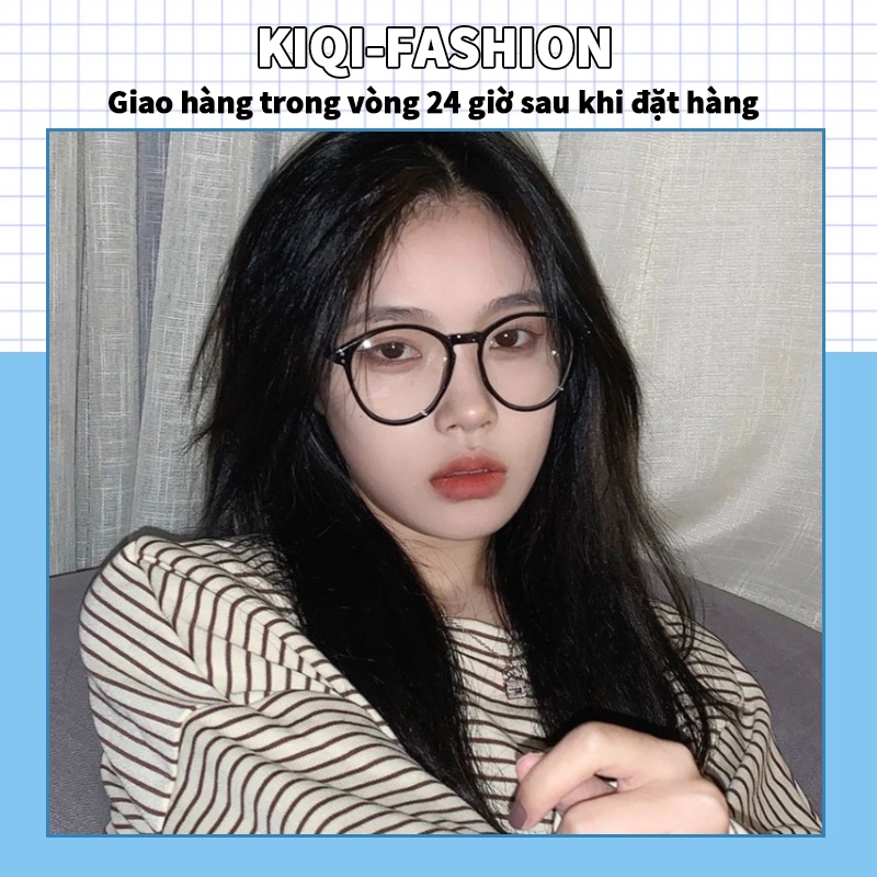 Mắt kính gọng tròn chống bức xạ máy tính phong cách retro thời trang cho nữ