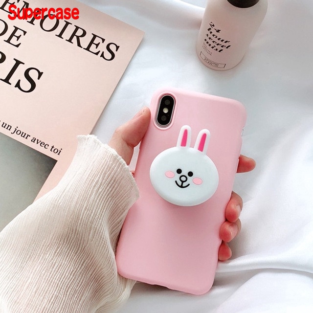 Xiaomi Mi 9T Pro A2 Lite CC9 Max 3 Note 3 Play F1 Mix 3 2S 2 Case Bear cute stand soft rabbit cover cartoon holder case