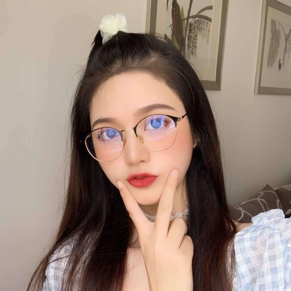 Mắt Kính Form Tròn có thể thay tròng Thời Trang Phong Cách Hàn Quốc Hot Trend - Hata24h