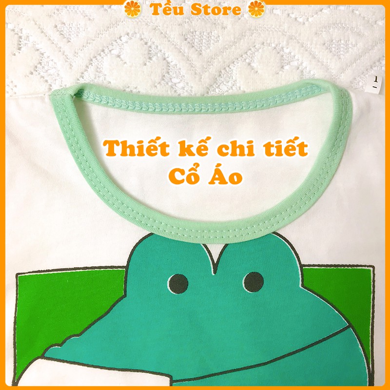 Áo Cộc Tay Bé Trai & Bé Gái, Áo Phông Cho Bé Cotton Co Giãn 4 Chiều In Hình Thú 0- 6 Tuổi Tều Store Đủ Size Từ 8 - 18kg