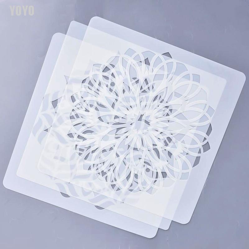 Khuôn vẽ họa tiết mandala 30x30cm trang trí tiện lợi